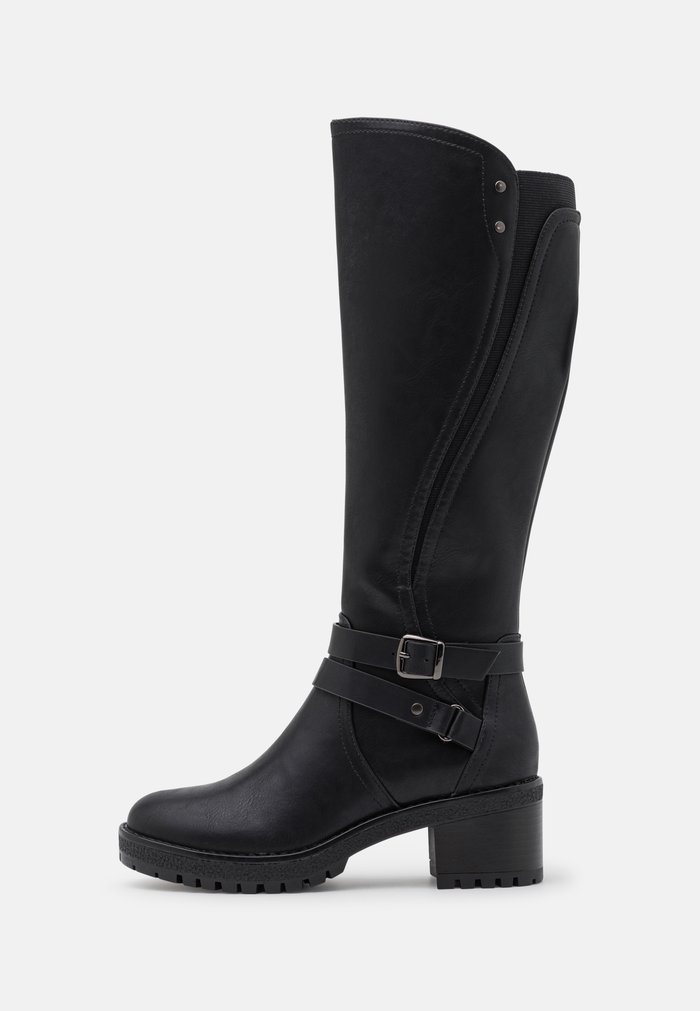 Bottes Anna Field Block heel Zip UP Noir Femme | ZLN-1400091